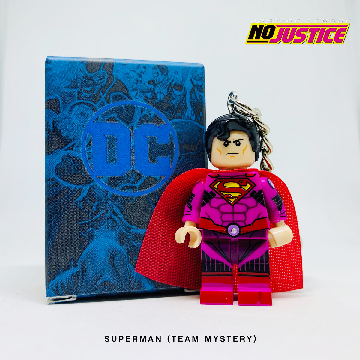 Superman (Team Mystery) Custom Minifigure Keychain – Brick This Now