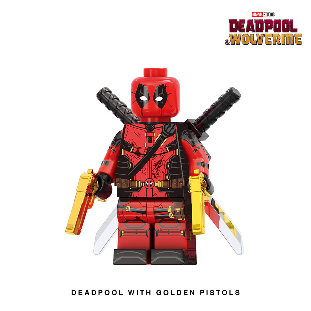 Deadpool (with golden guns) Custom Minifigure