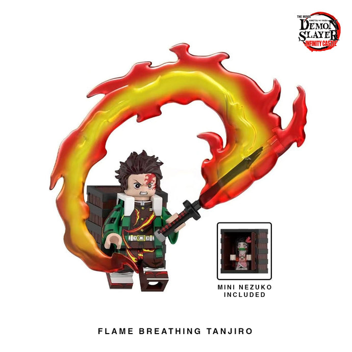 Flame Breathing Kamado Tanjiro (with Mini Nezuko) Custom Minifigure