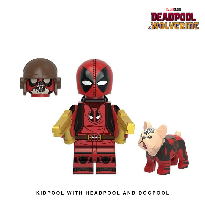 Kidpool (with Headpool and Dogpool) Custom Minifigure