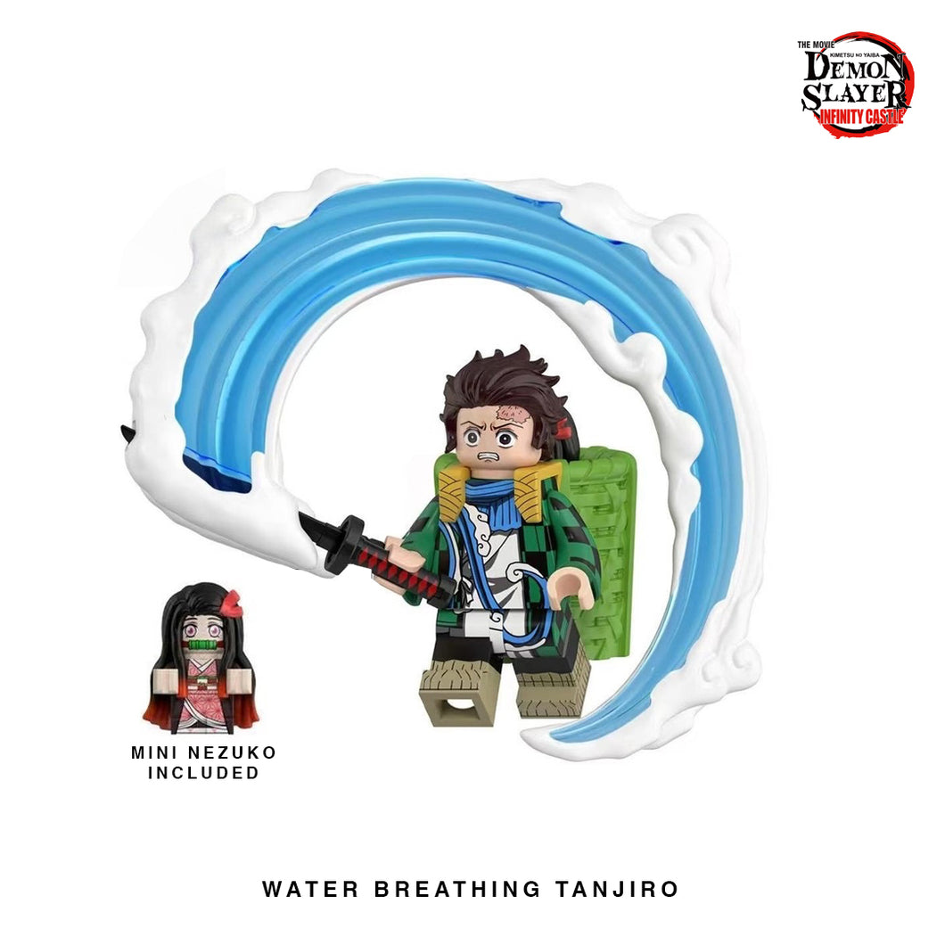 Water Breathing Kamado Tanjiro (with Mini Nezuko) Custom Minfigure