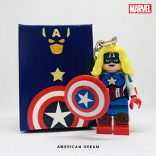 Load image into Gallery viewer, American Dream (Shannon Carter) Custom Minifigure Keychain