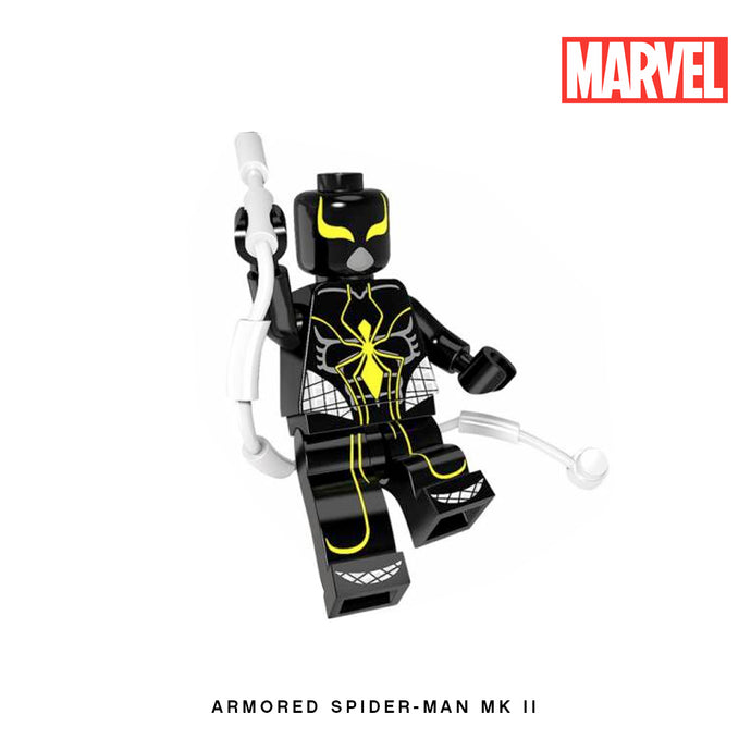 Armored Spider-Man MK II Custom Minifigure Keychain