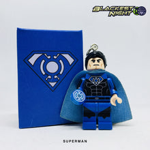 Load image into Gallery viewer, Blue Lantern Superman Custom Minifigure Keychain