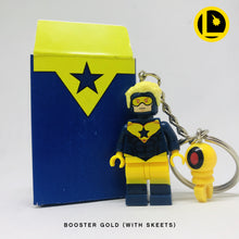 Load image into Gallery viewer, Booster Gold Custom Minifigure Keychain