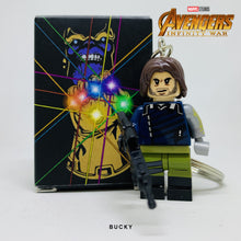 Load image into Gallery viewer, Bucky (Infinity War) Custom Minifigure Keychain