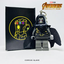 Load image into Gallery viewer, Corvus Glaive (Infinity War) Custom Minifigure Keychain