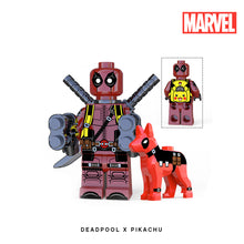 Load image into Gallery viewer, Deadpool X Pikachu Custom Minifigure Keychain