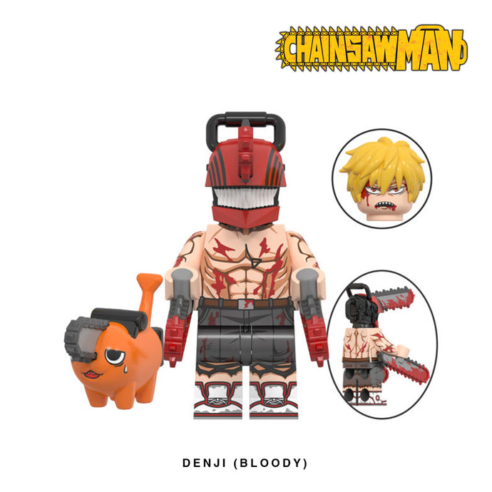 Denji (Bloody) with Pochita Custom Minifigure