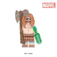 Load image into Gallery viewer, Fat Thor Custom Minifigure Keychain