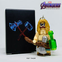 Load image into Gallery viewer, Fat Thor Custom Minifigure Keychain