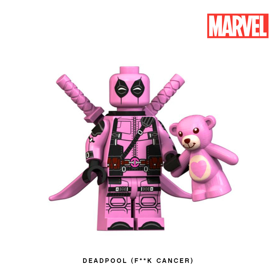 F**K Cancer Deadpool Custom Minifigure Keychain