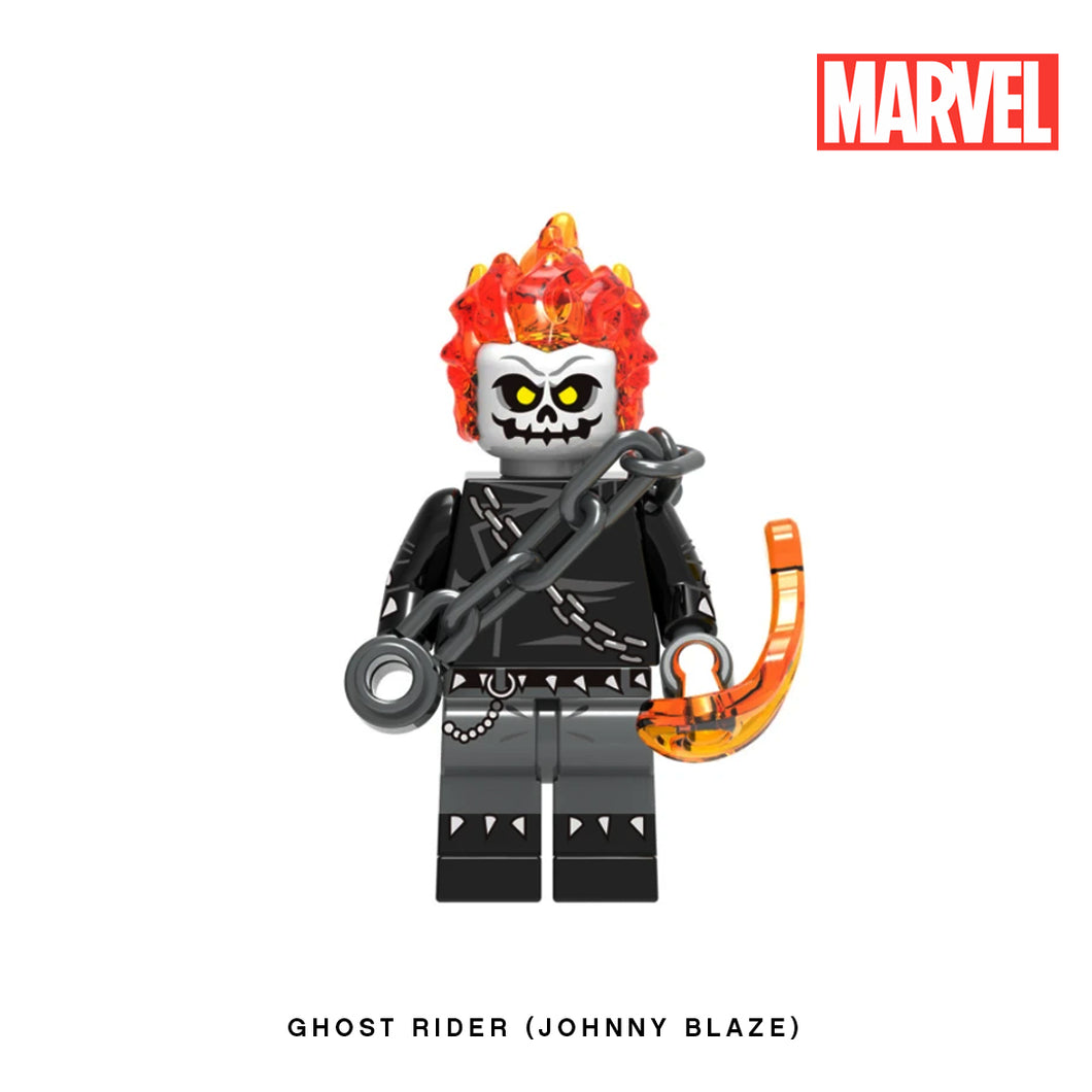 Ghost Rider (Johnny Blaze) Custom Minifigure Keychain