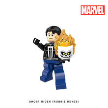 Load image into Gallery viewer, Ghost Rider (Robbie Reyes) Custom Minifigure Keychain