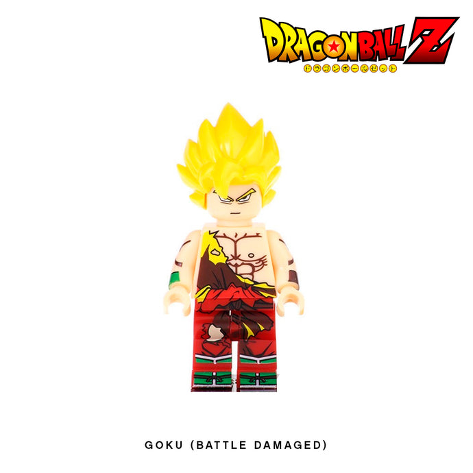 Goku (Battle Damaged) Custom Minifigure Keychain