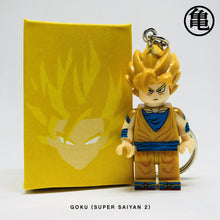 Load image into Gallery viewer, Goku Super Saiyan 2 Custom Minifigure Keychain