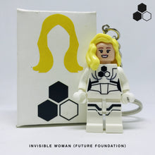 Load image into Gallery viewer, Invisible Woman (Future Foundation) Custom Minifigure Keychain