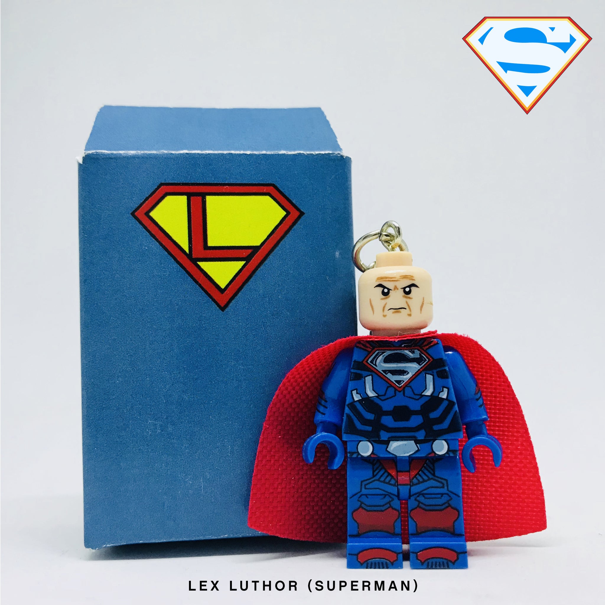 Lex Luthor Superman Custom Minifigure Keychain Brick This Now