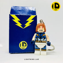 Load image into Gallery viewer, Lightning Lad Custom Minifigure Keychain