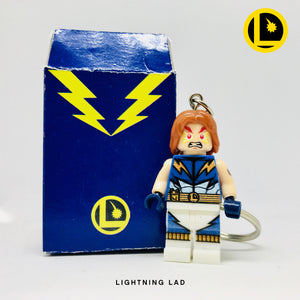 Lightning Lad Custom Minifigure Keychain