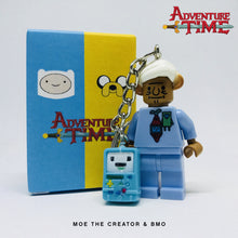 Load image into Gallery viewer, Moe &amp; BMO Custom Minifigure Keychain