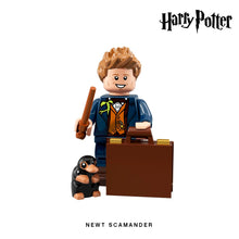 Load image into Gallery viewer, Newt Scamander (w/ Suitcase and Niffler) Custom Minifigure Keychain