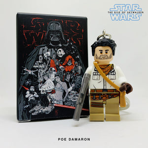 Poe Damaron (Rise of Skywalker) Custom Minifigure Keychain