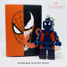 Load image into Gallery viewer, Spider-Man (Electro Proof Suit) Custom Minifigure Keychain