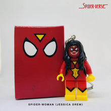 Load image into Gallery viewer, Spider-Woman (Jessica Drew) Custom Minifigure Keychain