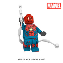 Load image into Gallery viewer, Spyder-Man (Armor Wars) Custom Minifigure Keychain