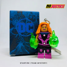 Load image into Gallery viewer, Starfire (Team Mystery) Custom Minifigure Keychain