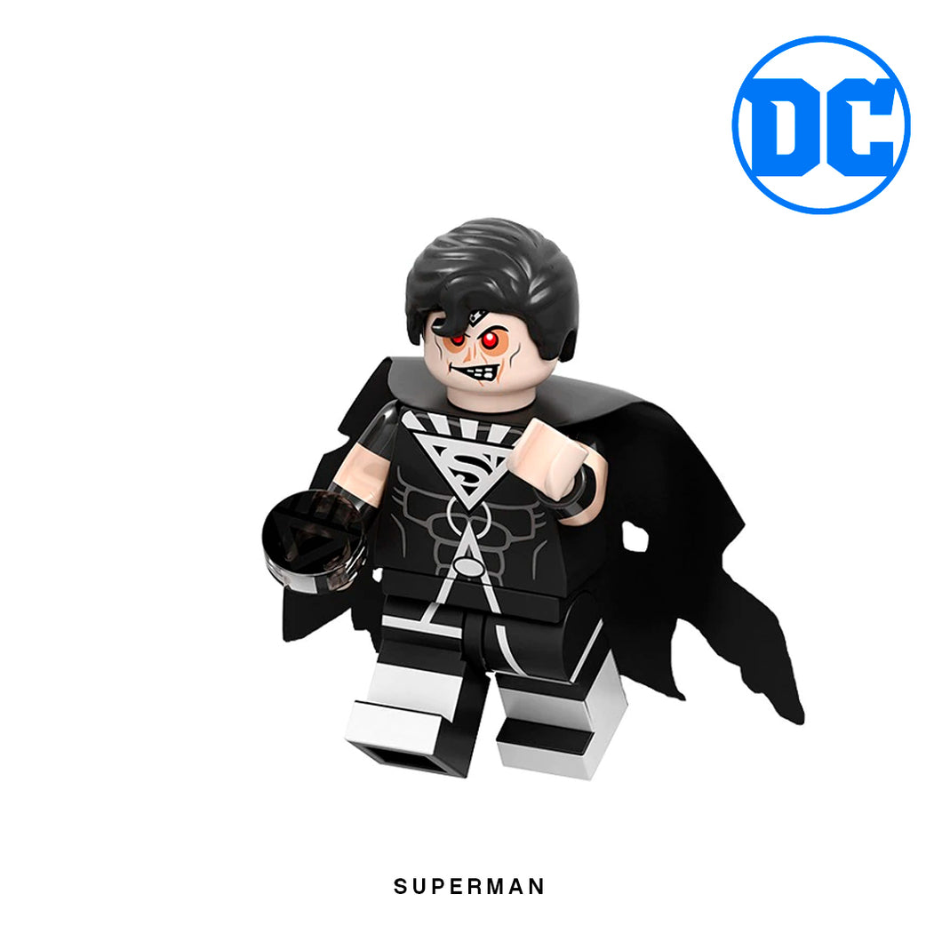 Superman (Black Lantern) Custom Minifigure Keychain