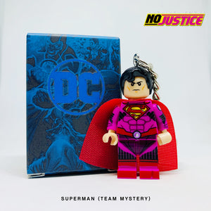 Superman (Team Mystery) Custom Minifigure Keychain