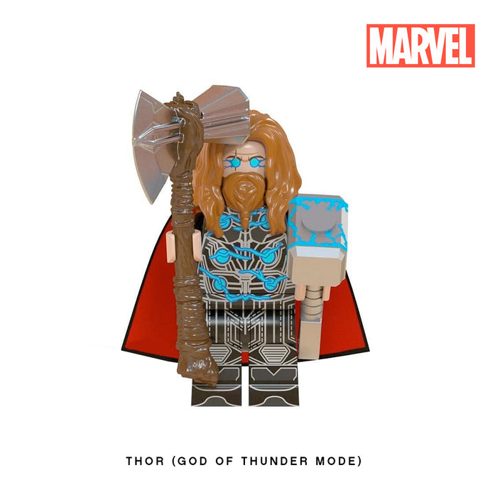 Thor (God of Thunder Mode) Custom Minifigure Keychain