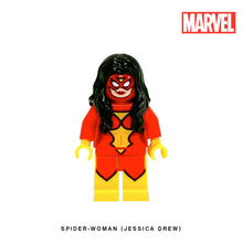 Load image into Gallery viewer, Spider-Woman (Jessica Drew) Custom Minifigure Keychain