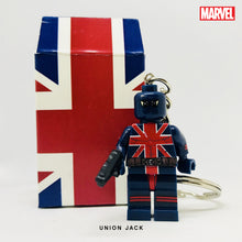 Load image into Gallery viewer, Union Jack Custom Minifigure Keychain