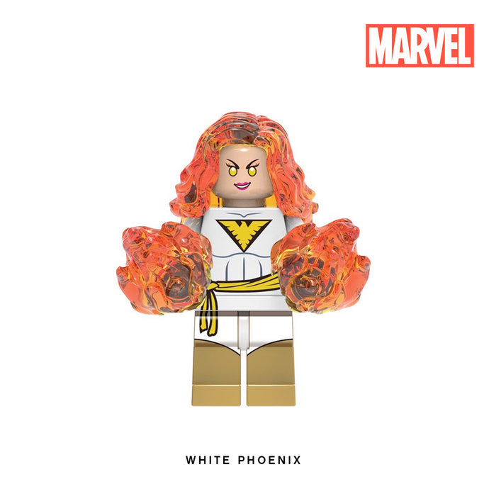 White Phoenix/Dark Phoenix Custom Minifigure Keychain