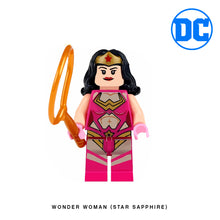 Load image into Gallery viewer, Wonder Woman (Star Sapphire) Custom Minifigure Keychain