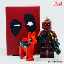 Load image into Gallery viewer, Deadpool X Pikachu Custom Minifigure Keychain