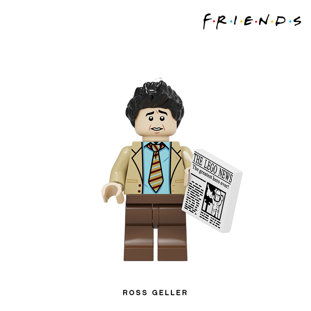 Ross Geller Custom Minifigure Keychain