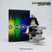 Load image into Gallery viewer, Wonder Woman (Black Lantern) Custom Minifigure Keychain