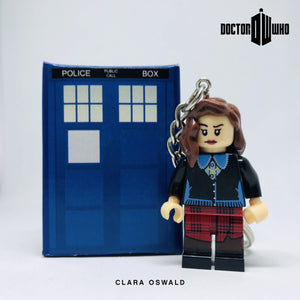 Clara Oswald Custom Minifigure Keychain