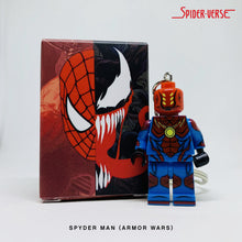 Load image into Gallery viewer, Spyder-Man (Armor Wars) Custom Minifigure Keychain