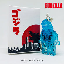 Load image into Gallery viewer, Blue Flame Godzilla Custom Minifigure Keychain