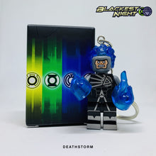 Load image into Gallery viewer, Deathstorm (Black Lantern) Custom Minifigure Keychain