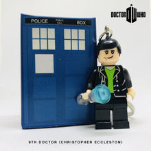 Load image into Gallery viewer, 9th Doctor Custom Minifigure Keychain