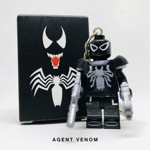 Agent Venom Custom Minifigure Keychain